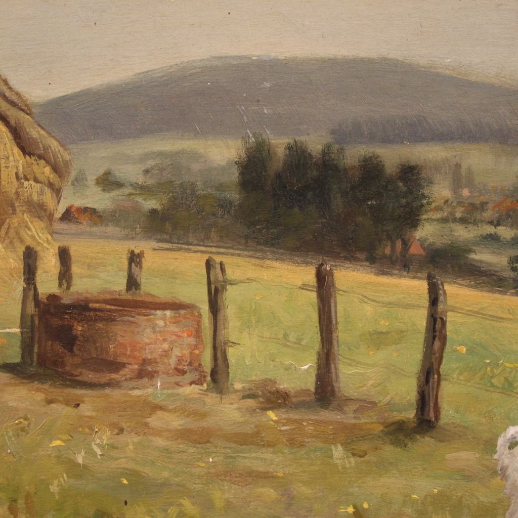 photo buy Small Signed Landscape Painting From The 20th Century
