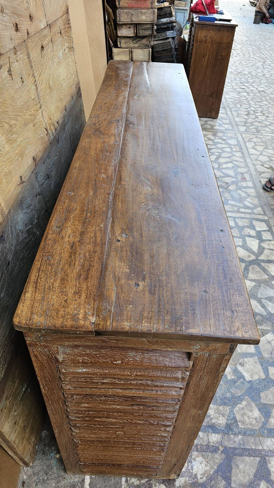 photo furniture Old Shopkeeper's Counter In Burmese Teak