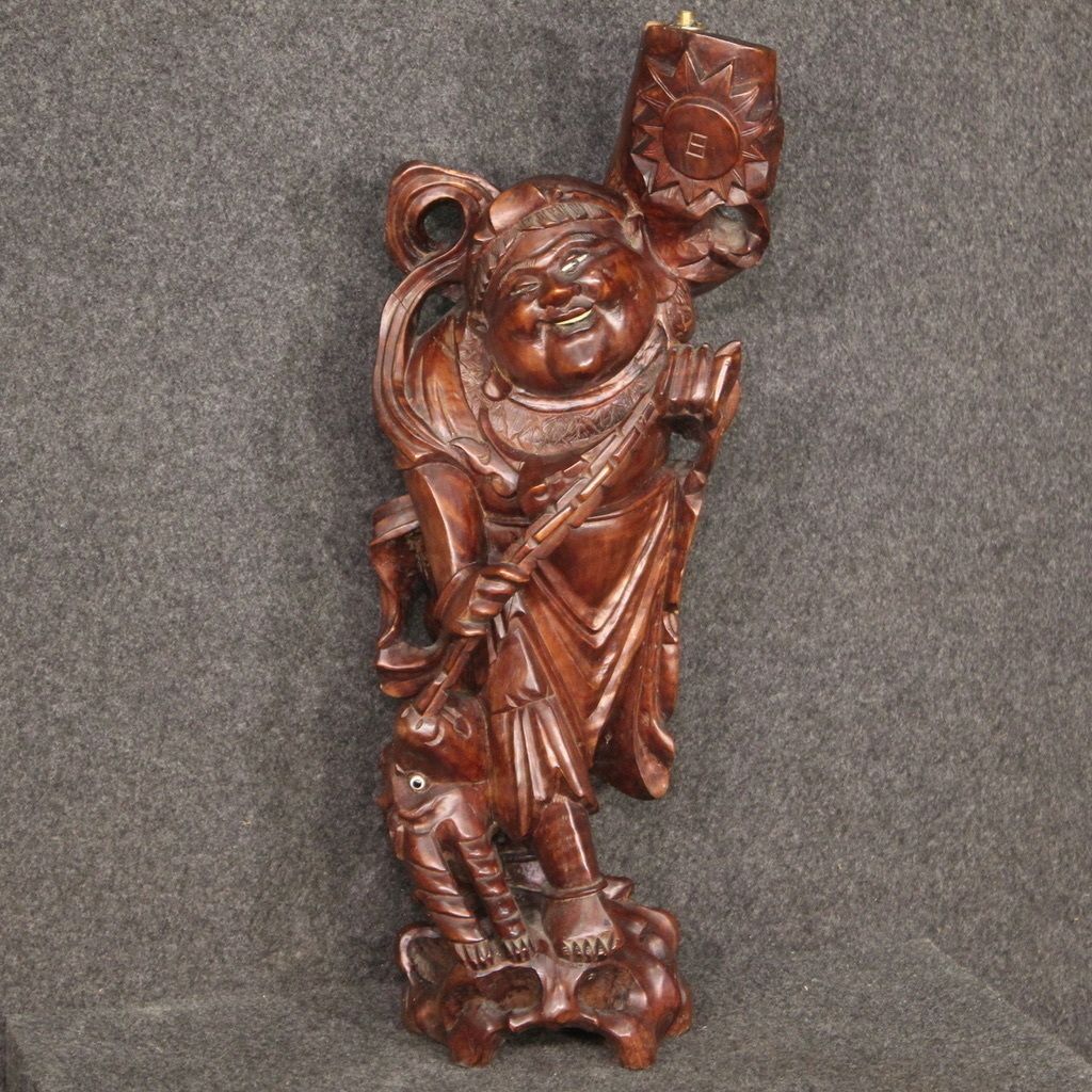 Oriental Wooden Sculpture From The 60s