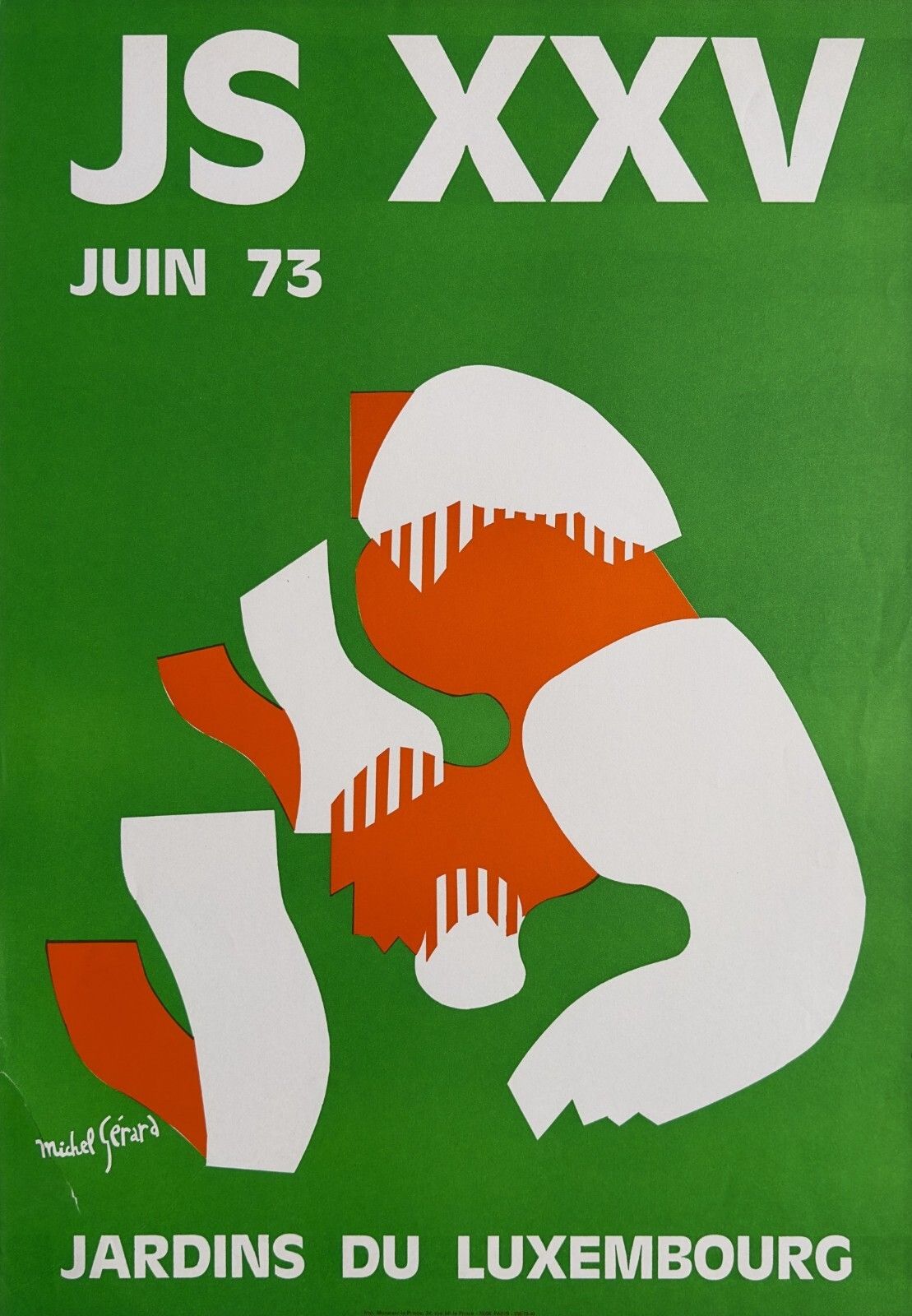 Vintage Poster Poster 1973 Salon De La Jeune Sculpture Michel Gérard Pop Art