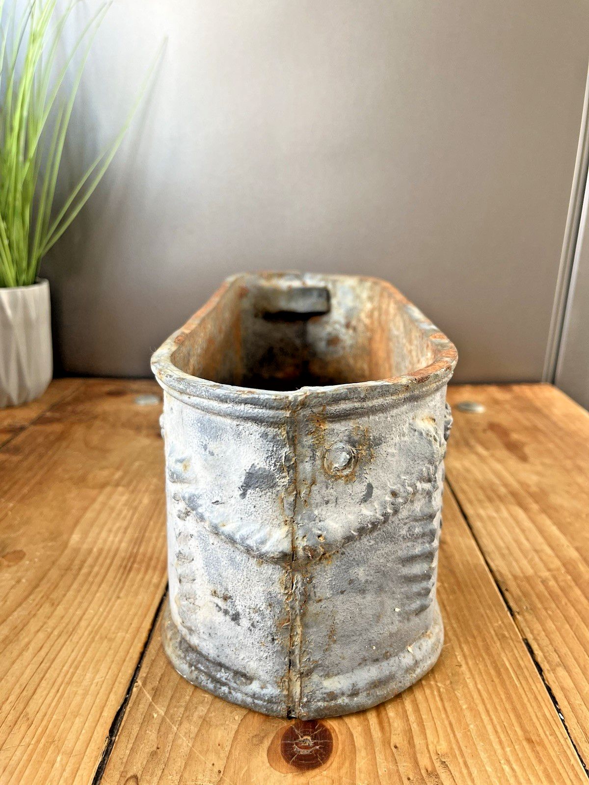195.0 Antique 19th C French Regency Urn Cast Iron Planter Flower Trough Plant Pot photo