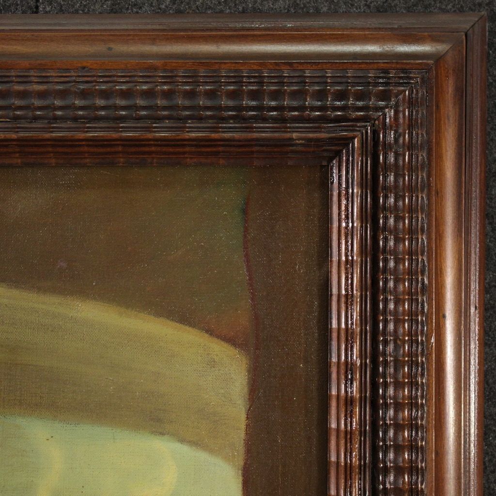 Italian Painting Signed Mattia Traverso, Genre Scene photo Art