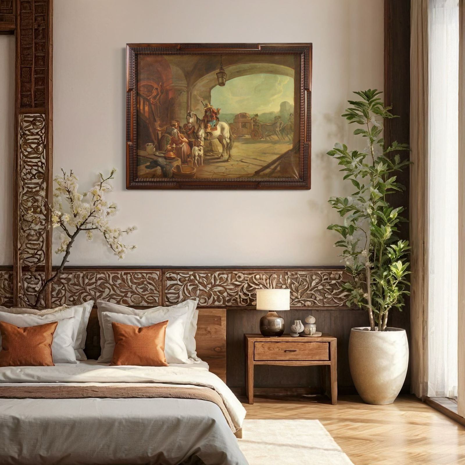 photo buy Italian Painting Signed Mattia Traverso, Genre Scene