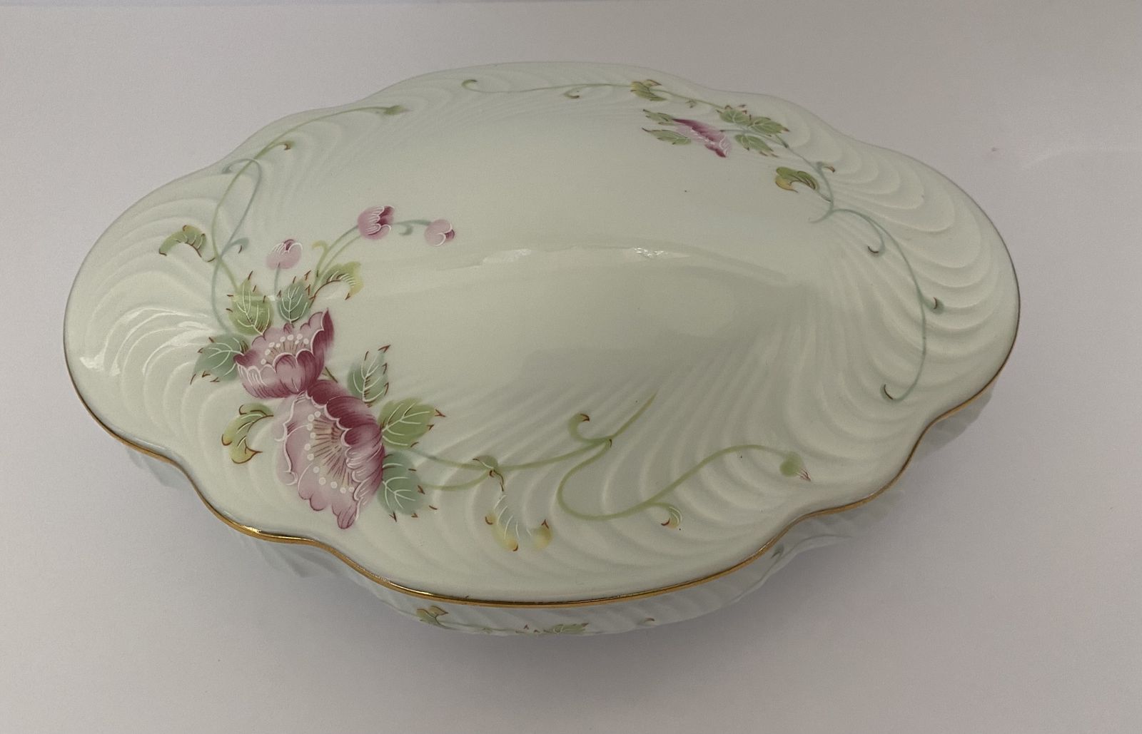 photo vinterior Limoges France, Porcelaine, Pair Of (Matching Vase And Trinket Dish) Florance Limoges, 1950’s