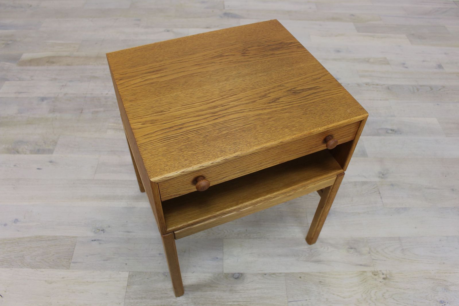 1960’s Light Oak Bedside Table Model Casino By Tingstroms photo buy