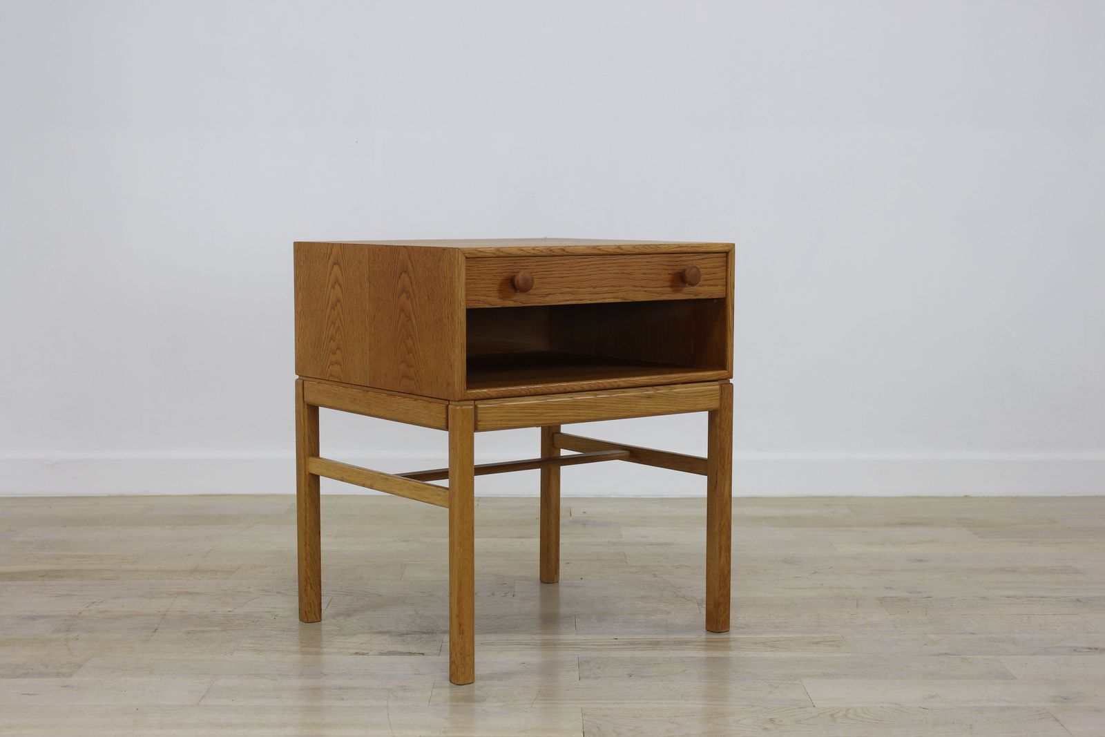 photo furniture 1960’s Light Oak Bedside Table Model Casino By Tingstroms
