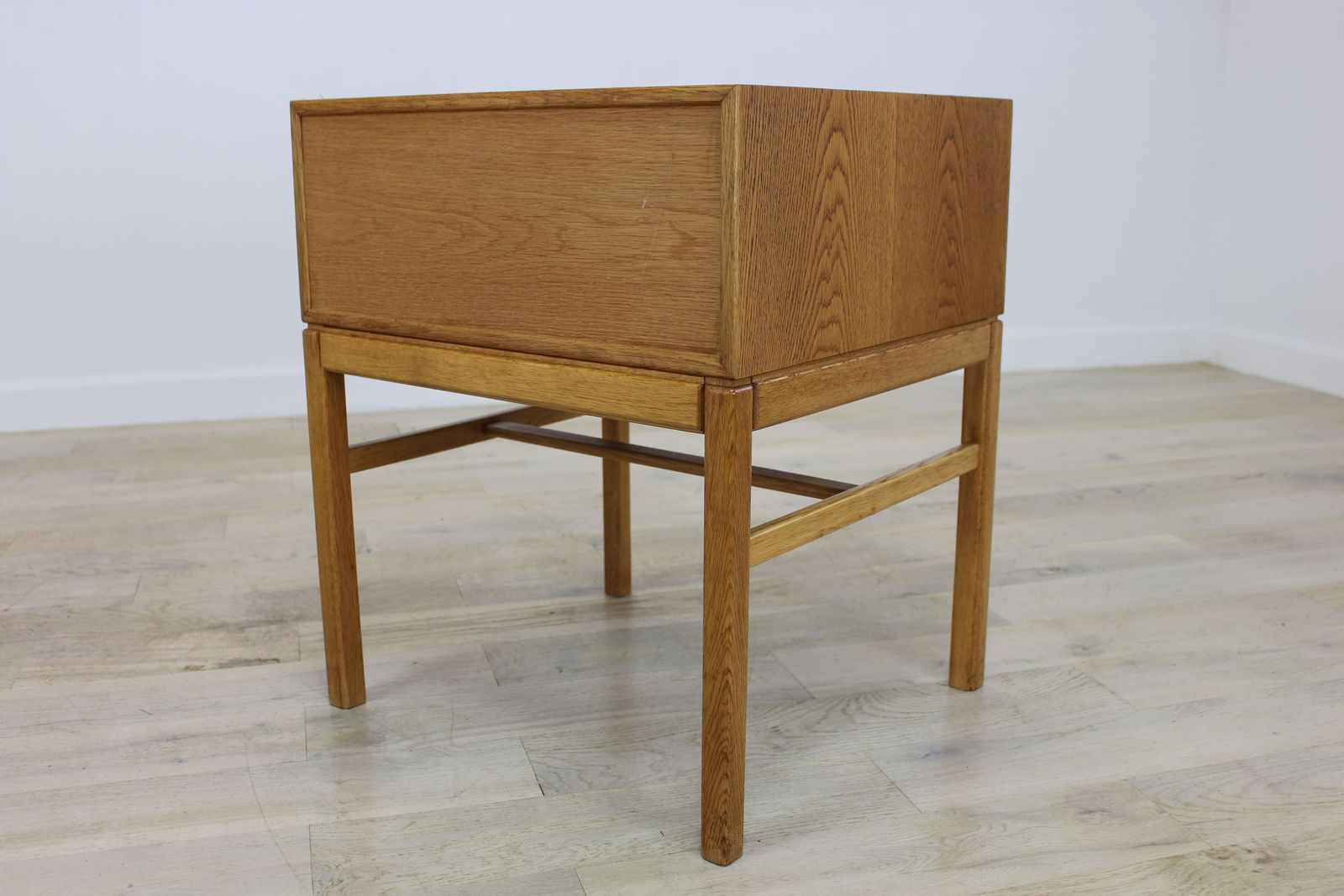 Furniture 1960’s Light Oak Bedside Table Model Casino By Tingstroms photo