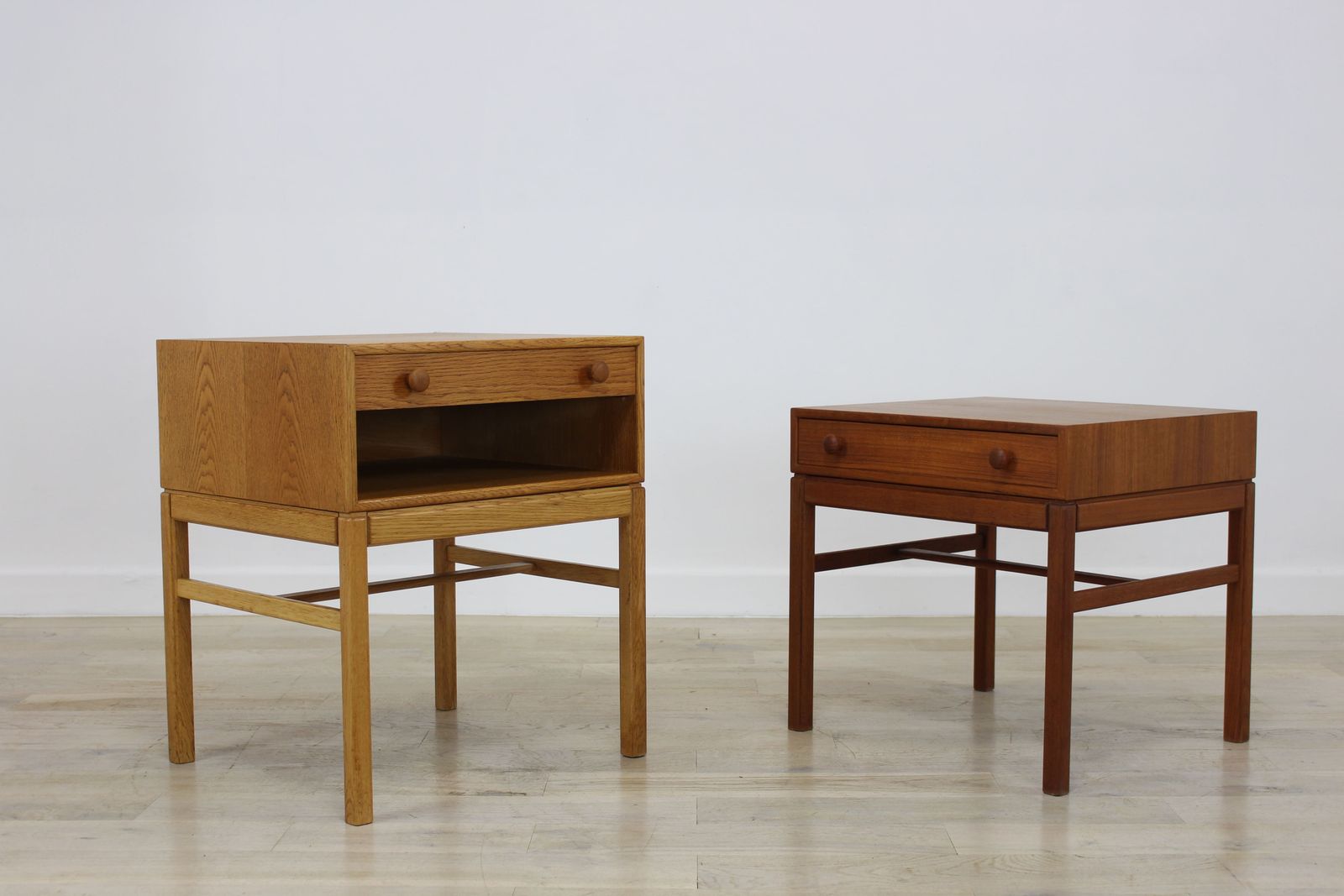 photo buy 1960’s Light Oak Bedside Table Model Casino By Tingstroms