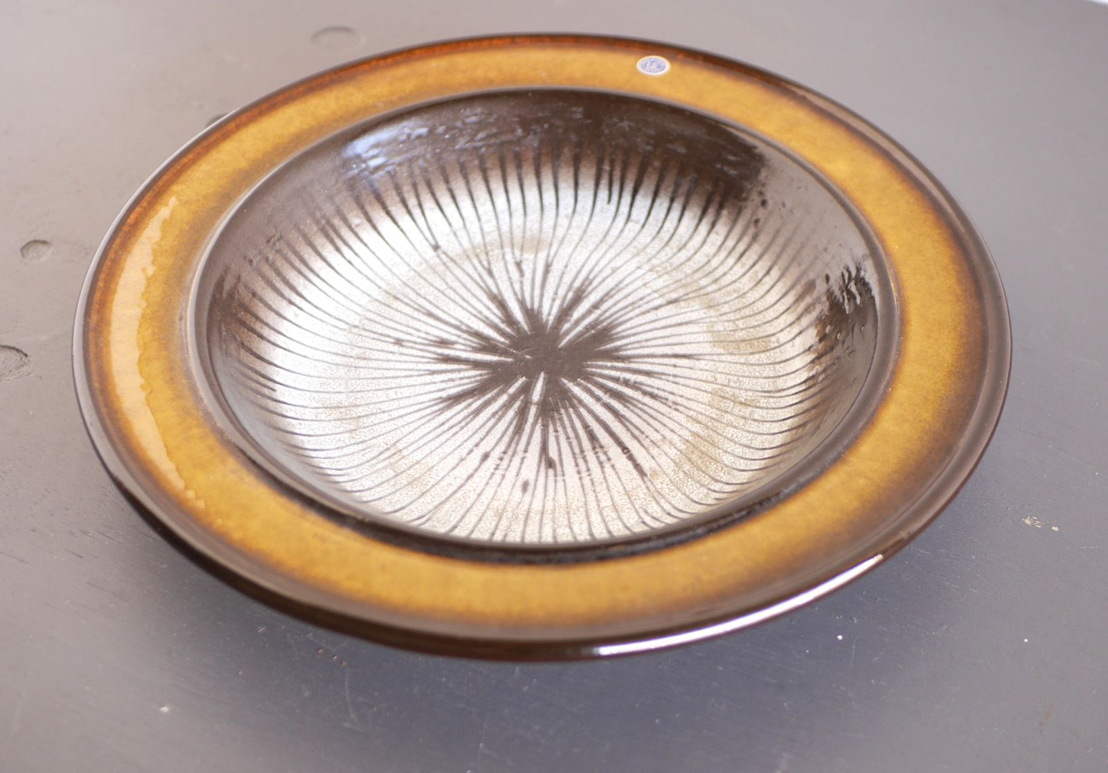 Large Mid Century Modern Pottery Bowl Made By Mari Simmulson For Upsala Ekeby, Art Ceramic Known As "Cleo" From 1970s photo vintage