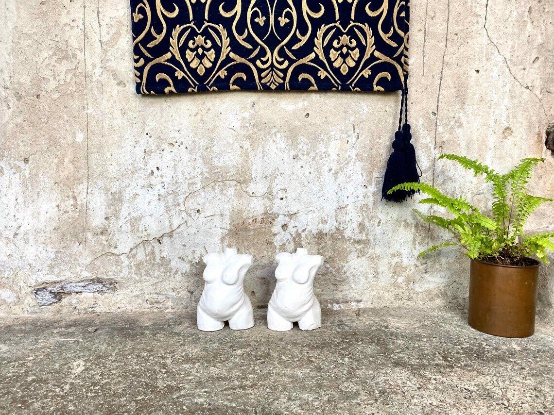 Pair Of Vintage Artist's Sculpture Still Life Study Figurine Bust photo furniture