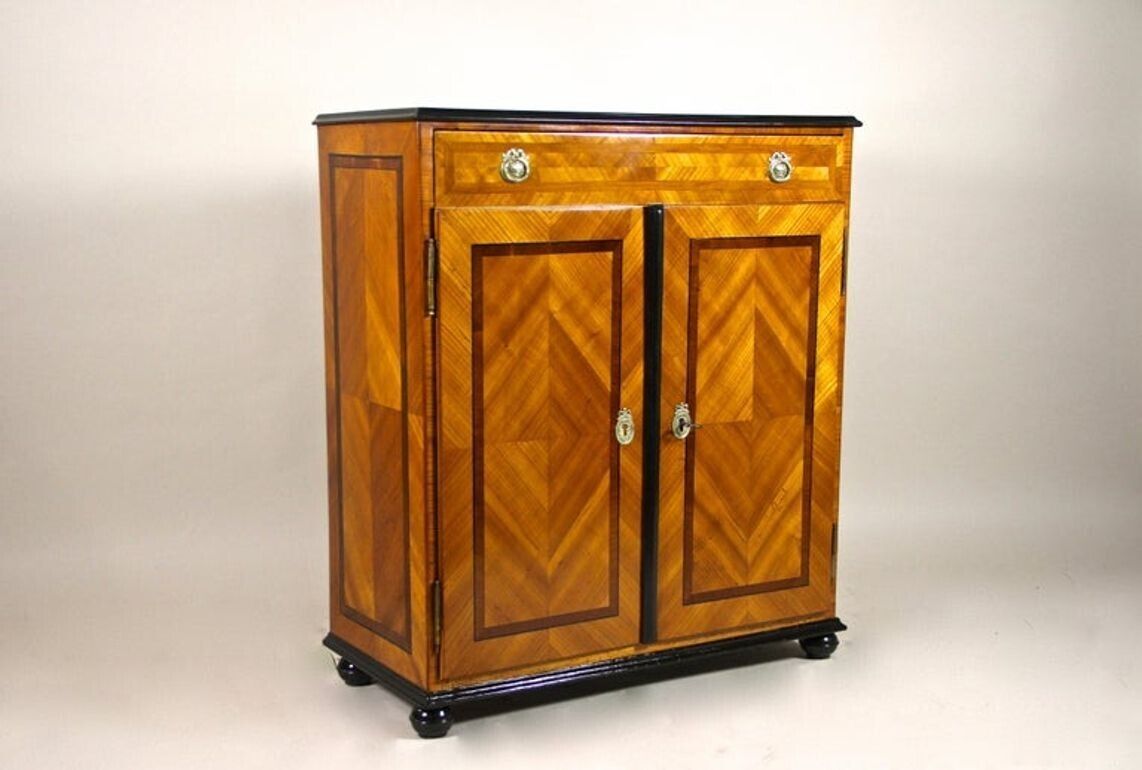 18th Century Halfcabinet/ Trumeau Commode, Cherrywood, Austria Circa 1780 photo Furniture