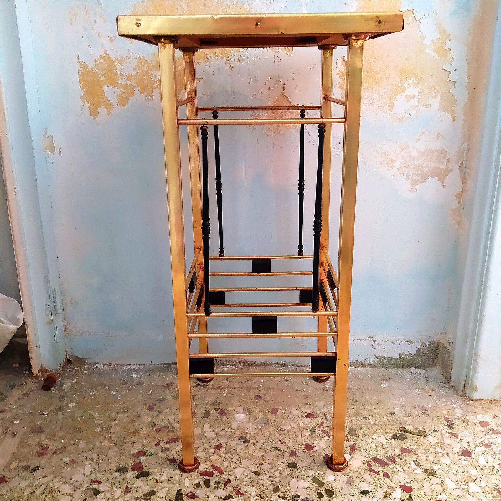 Early 20th Century Brass Pedestal,Art Deco Style. photo for sale
