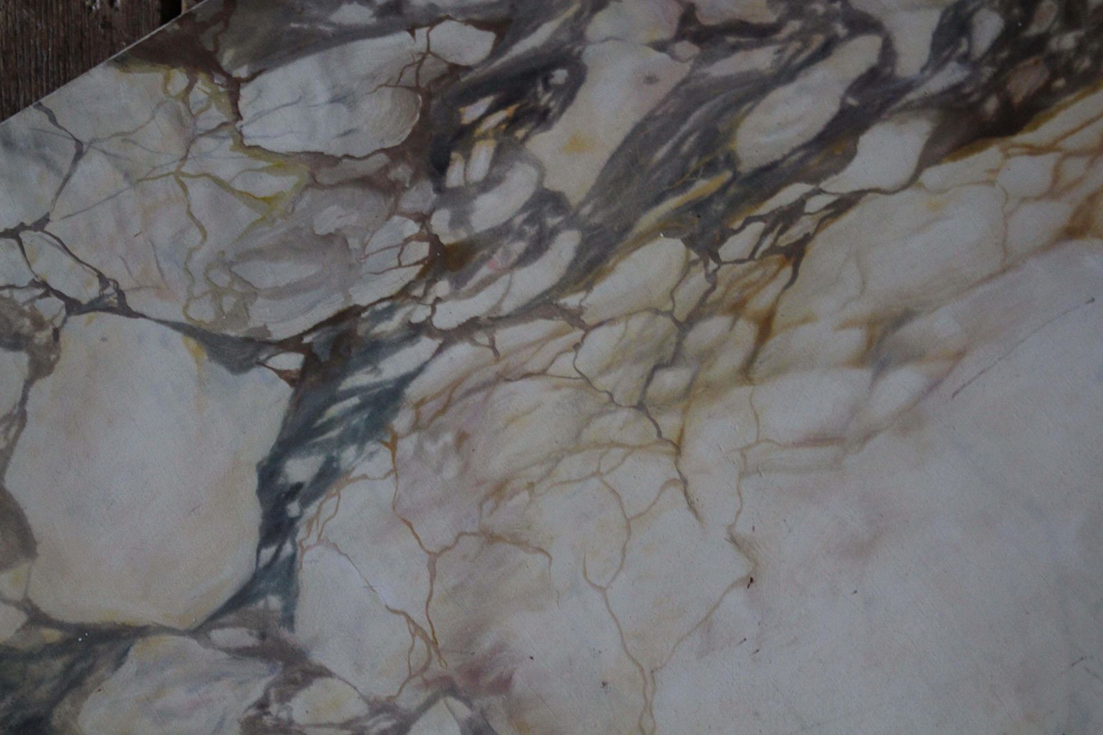 Art 20th Century Pair Of Faux Painted Breccia Marble Panels Grand Tour County House photo
