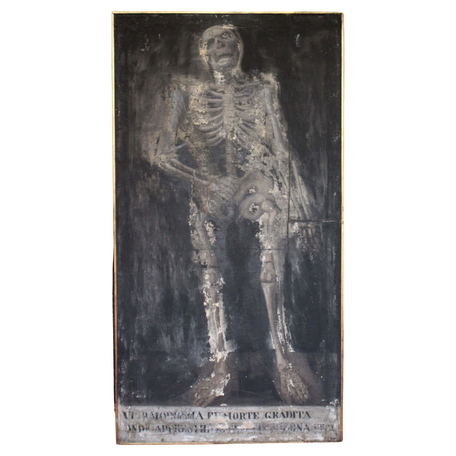 Early 19th Century Italian School Memento Mori Oil On Canvas Welcome Death