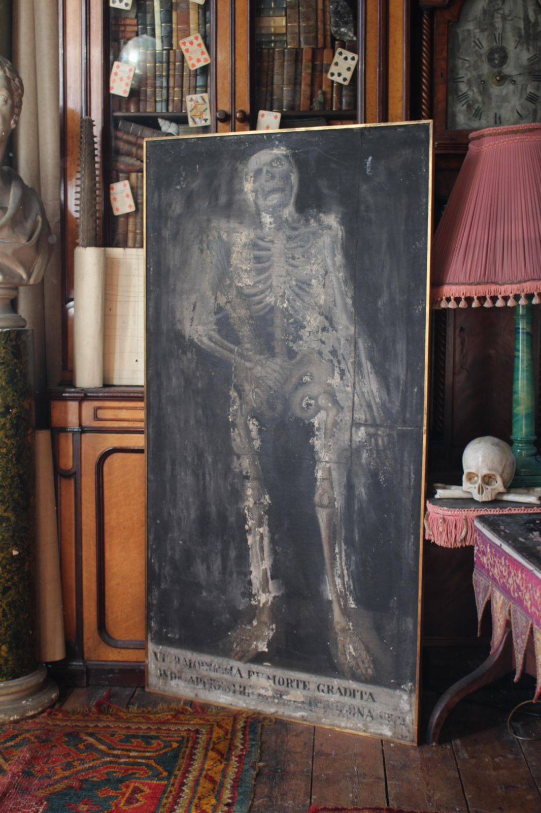Early 19th Century Italian School Memento Mori Oil On Canvas Welcome Death photo vinterior