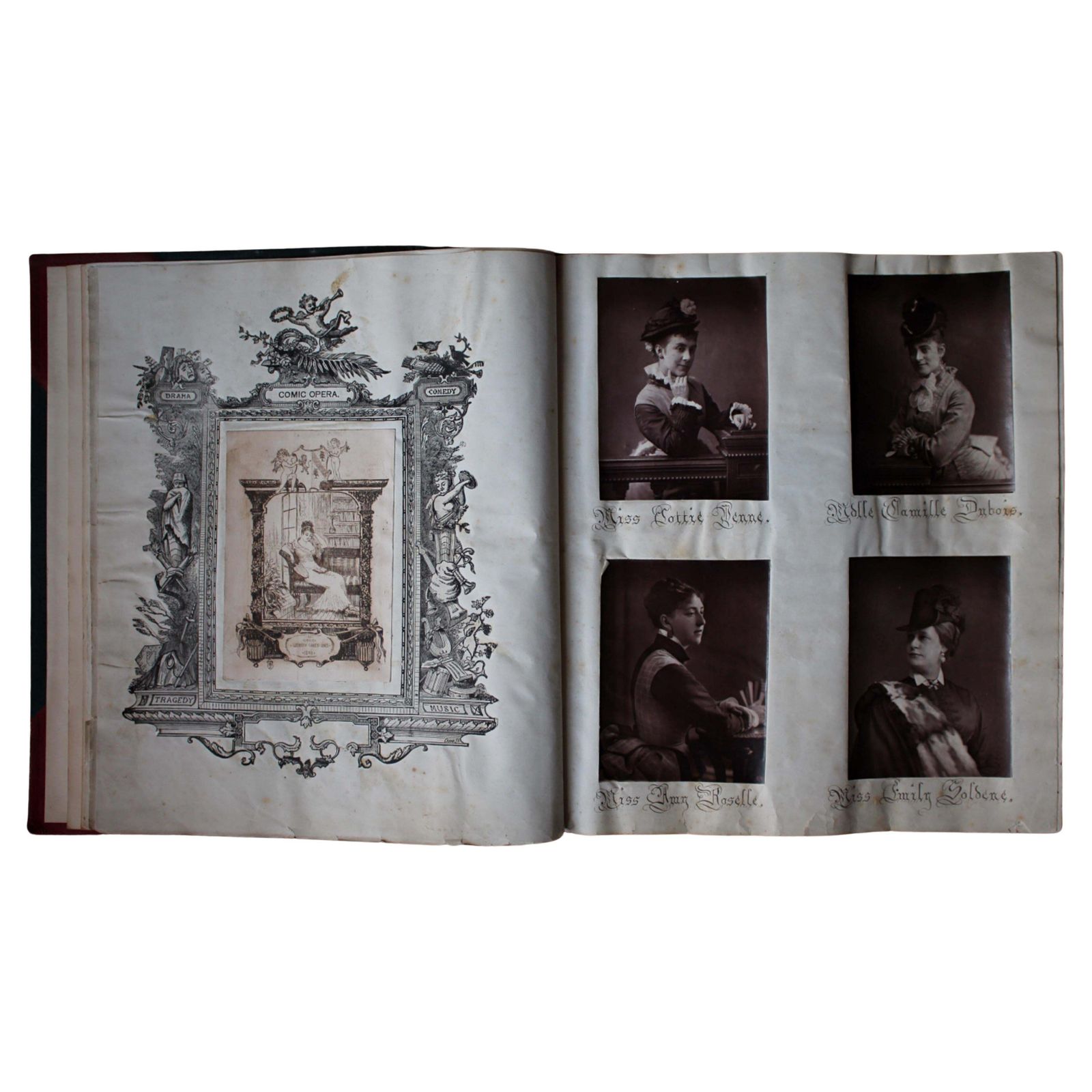 19th C Theatre Interest Photograph Album Of Actors & Actresses Circa 1880 photo furniture