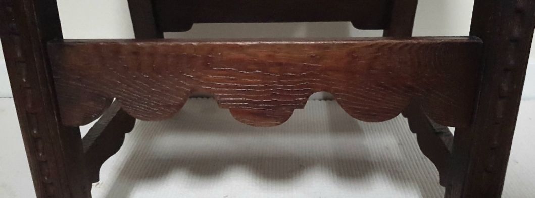 A Pair Of Antique Spanish Carved Oak Carver Chairs. photo Furniture