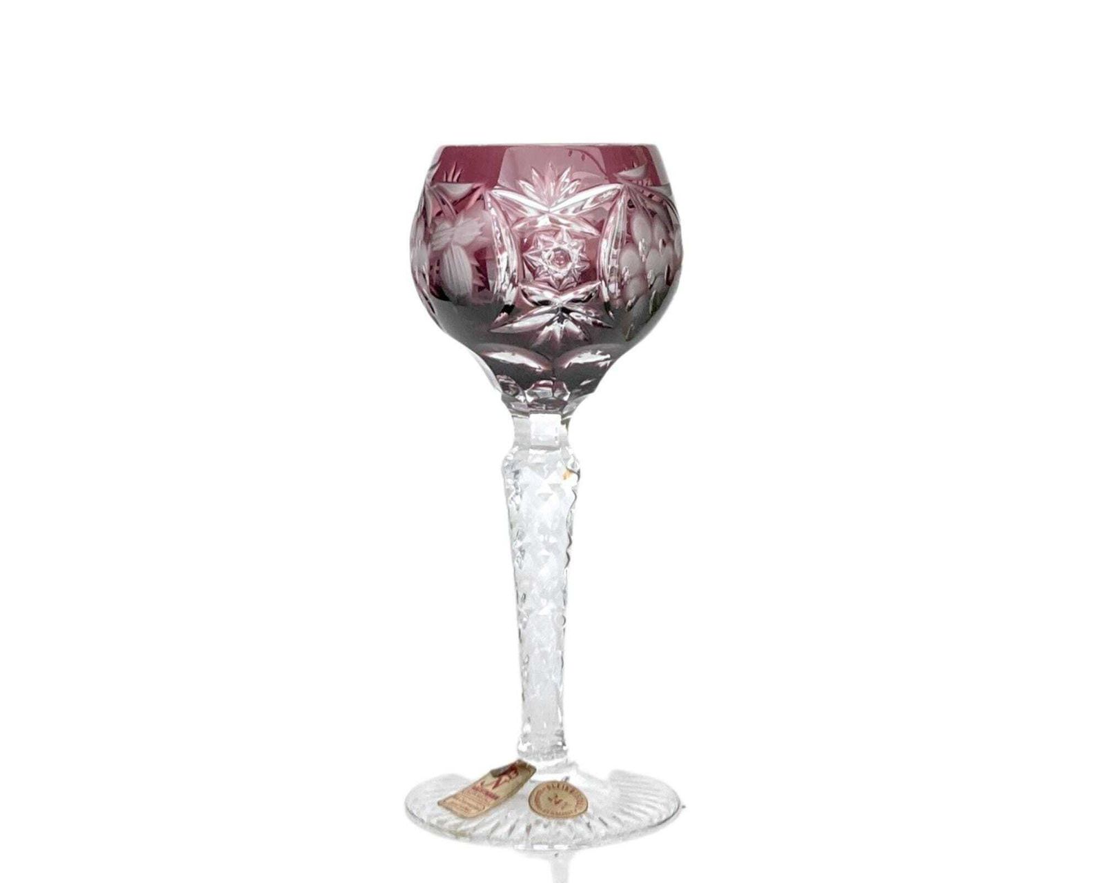 Amethyst Cordial Glasses | 6 Stuks | Kristallen Glazen | Nachtmann | Jaren 1960 photo for sale