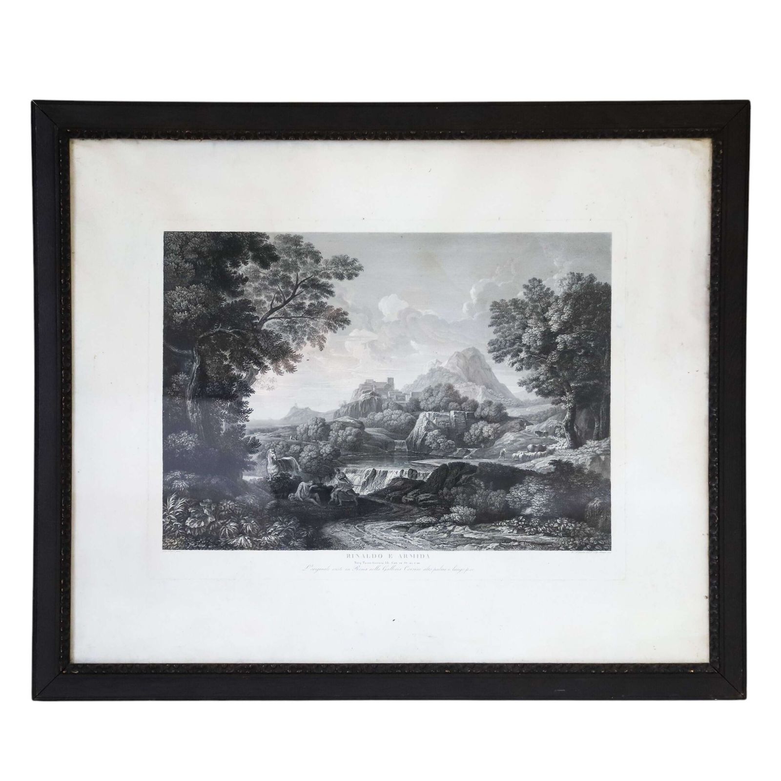 French 18th Century Engraving: “Rinaldo E Armida” In Original Frame   Timeless Heritage