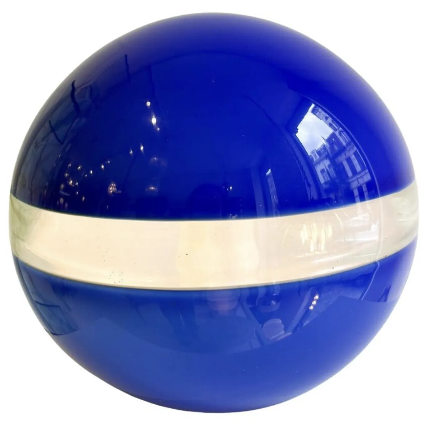 Mid Century Blue Table Lamp By Carlo Nason For Mazzega, 1960s