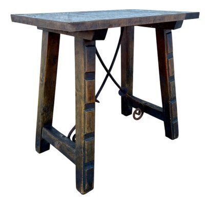 Vintage Castilian Worktable, 1950s