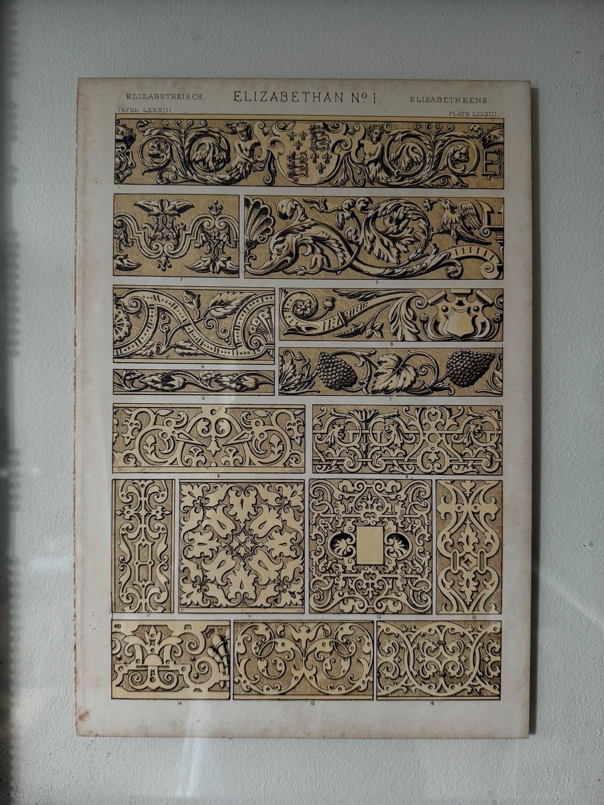 Framed Grammar Of Ornament Book Page photo Art