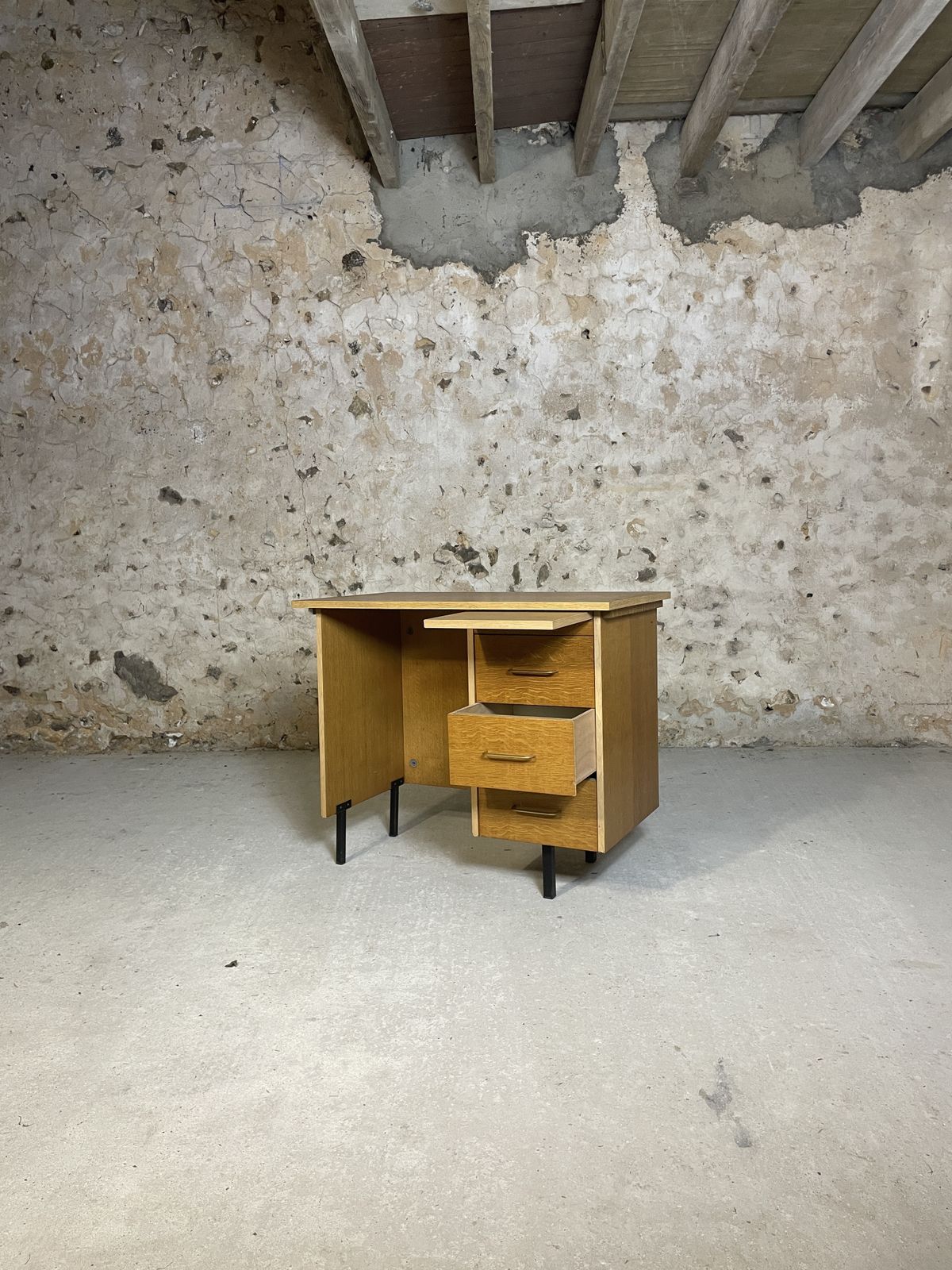 Vintage Wooden Desk, 1960s photo Furniture