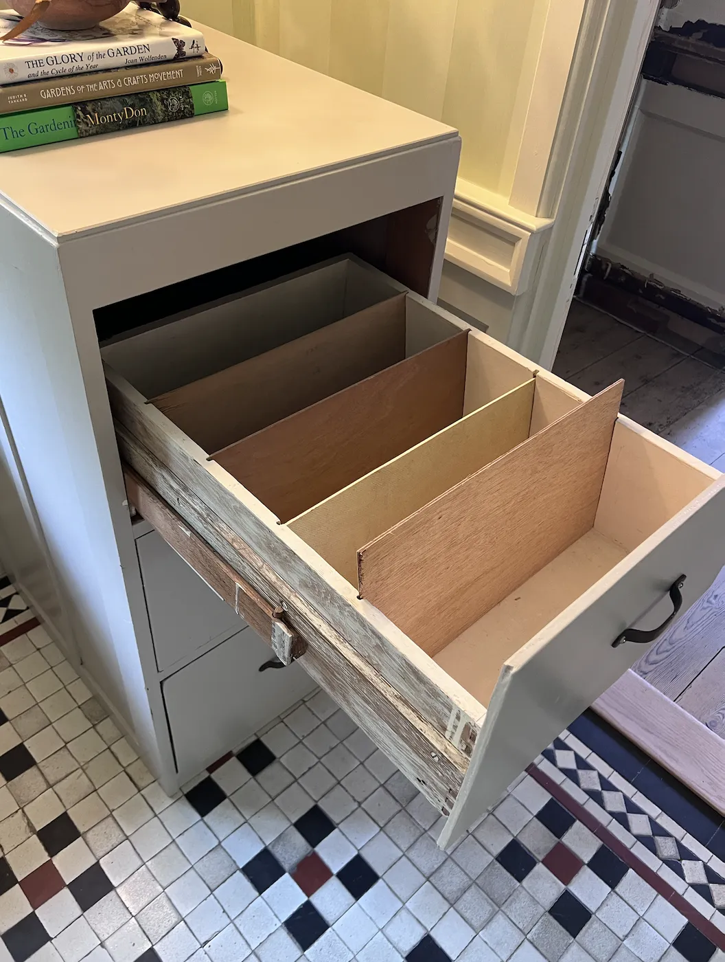 Filing Cabinet, Panelled Detail Sides, Painted In Farrow & Ball Stone photo buy