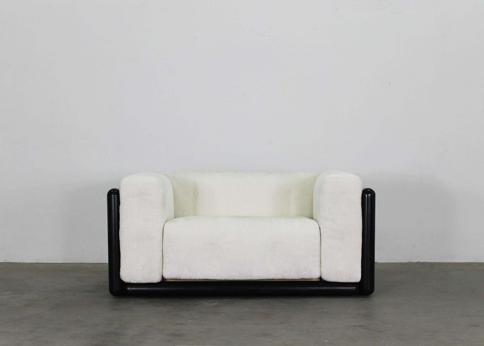 Furniture Carlo Scarpa Cornaro Living Room Set In Lacquered Wood And Fabric By Gavina 1970 photo