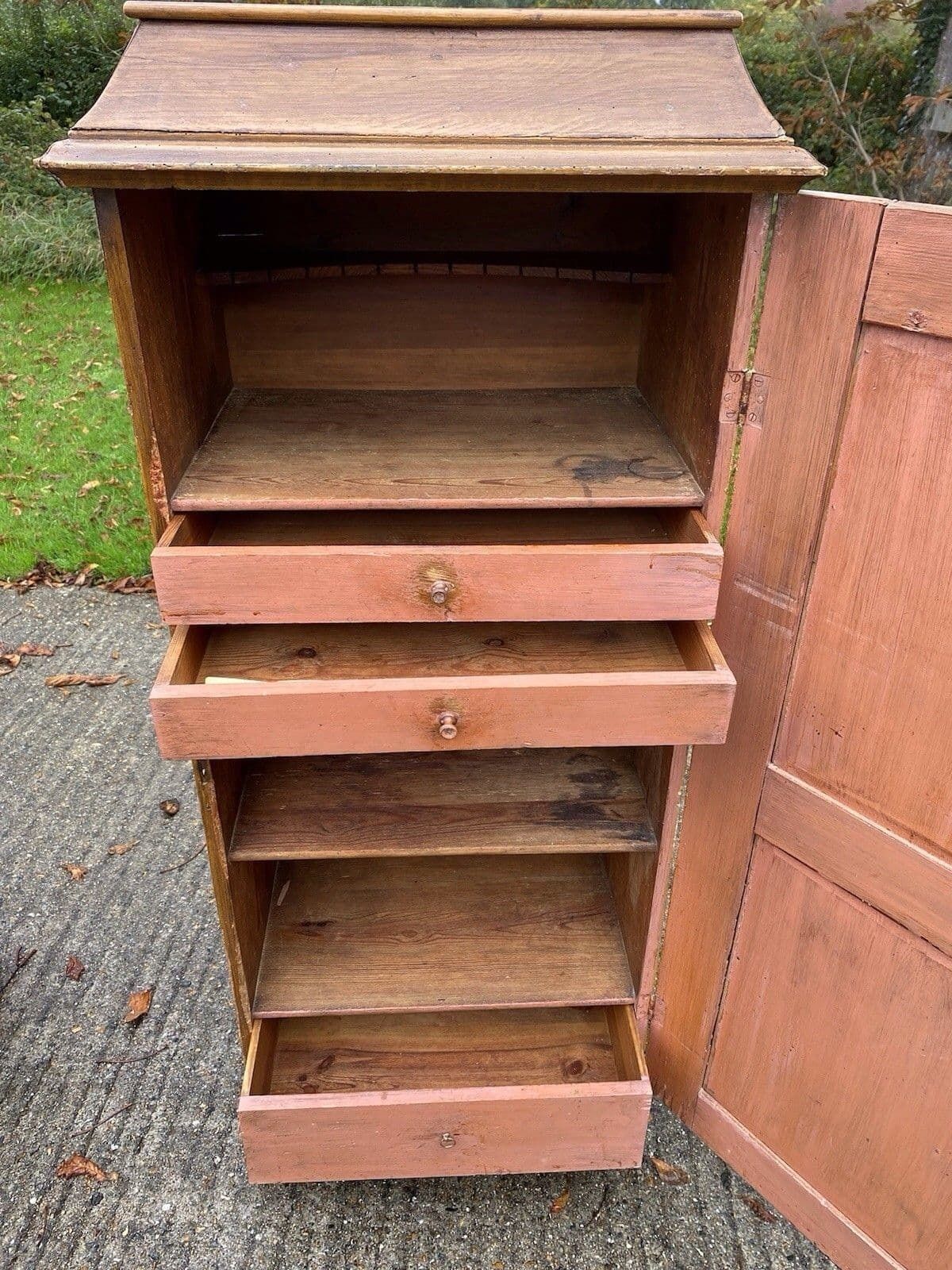 photo vinterior Pair Of Antique Wooden Swedish Storage Linen Cupboards