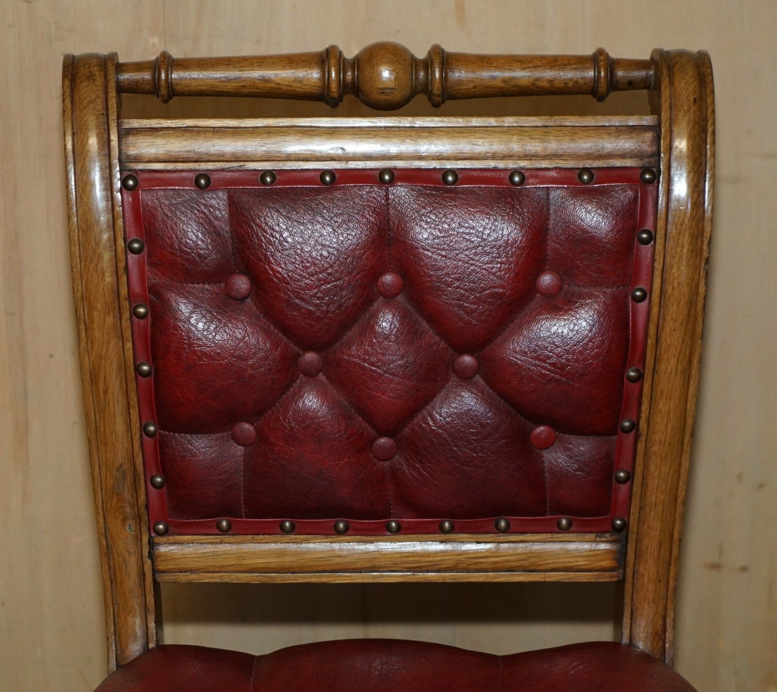 Five Antique Holland & Son's Attributed Dining Chairs With English Oak Frames 5 photo 1950.0