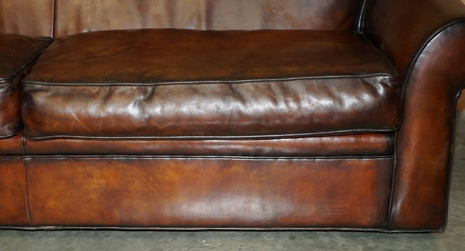 13500.0 Stunning Rrp £24,000 Ralph Lauren Fully Restored Heritage Brown Leather Sofa photo