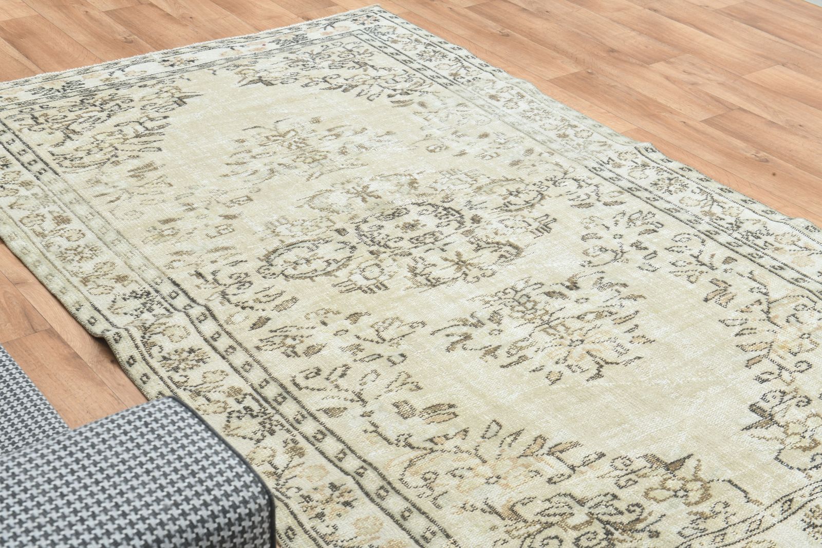 5x8 Ft, Handmade Vintage Area Rug, Washable, Wool, Woven Turkish Carpet, Oushak Rugs, Living Room Decor
