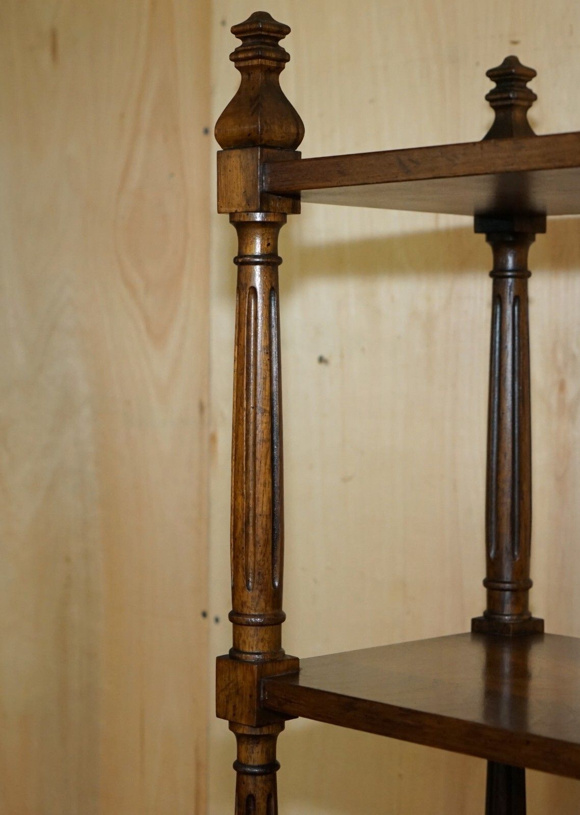 Vintage Regency Style Flamed Mahogany Nicely Carved Bookshelf 198cm Tall photo for sale