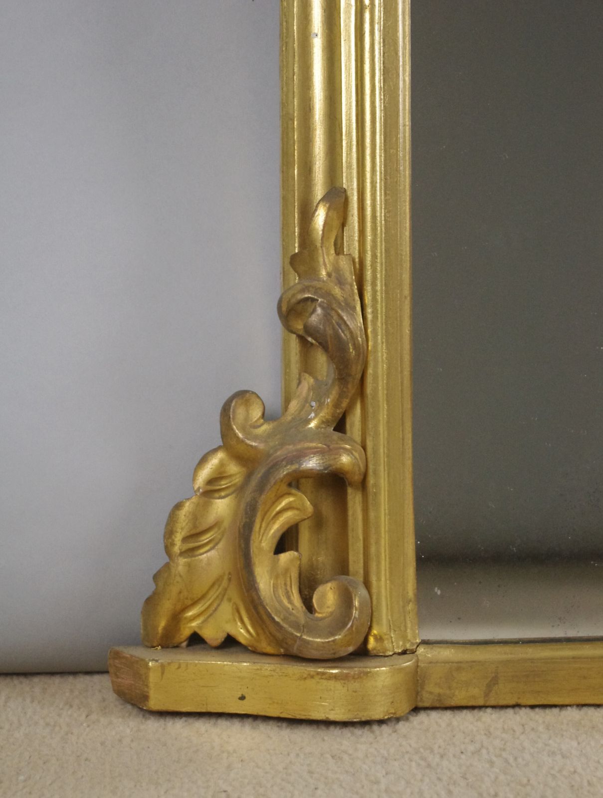 Victorian Gilt Wood Arch Top Overmantle Mirror photo Home Decor