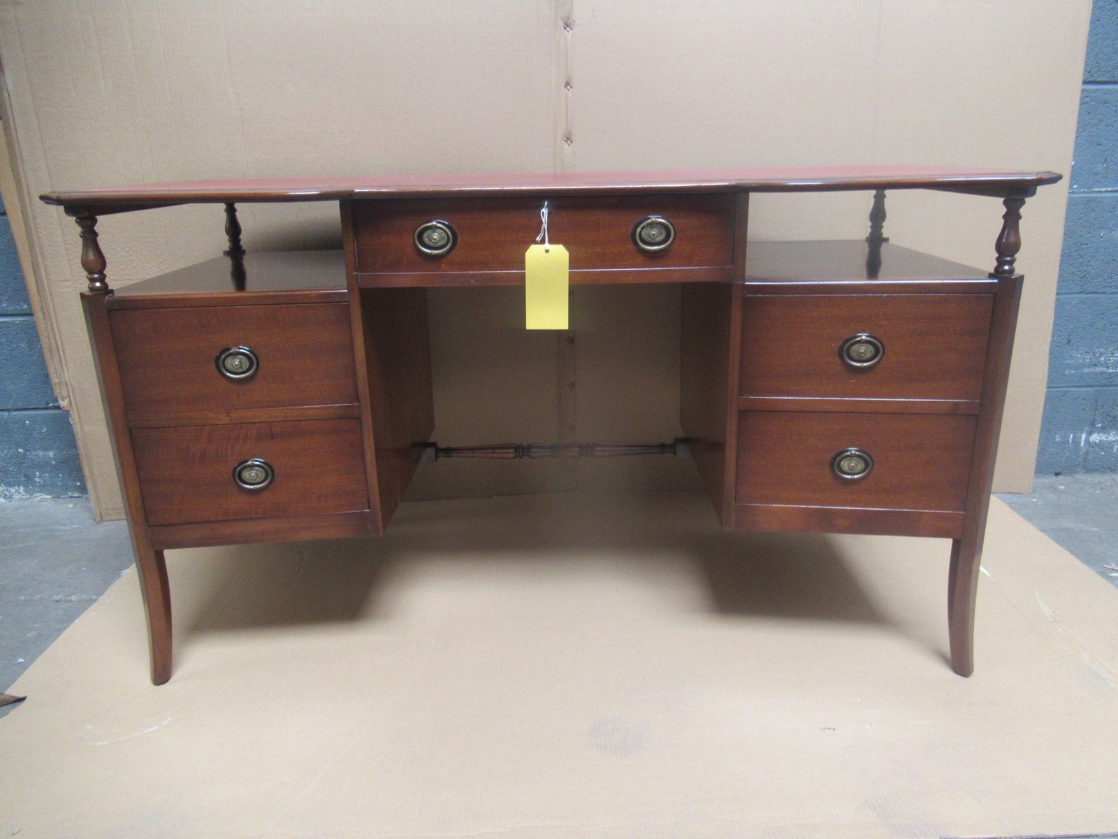Mahogany Knee Hole Desk, 1950s photo Furniture