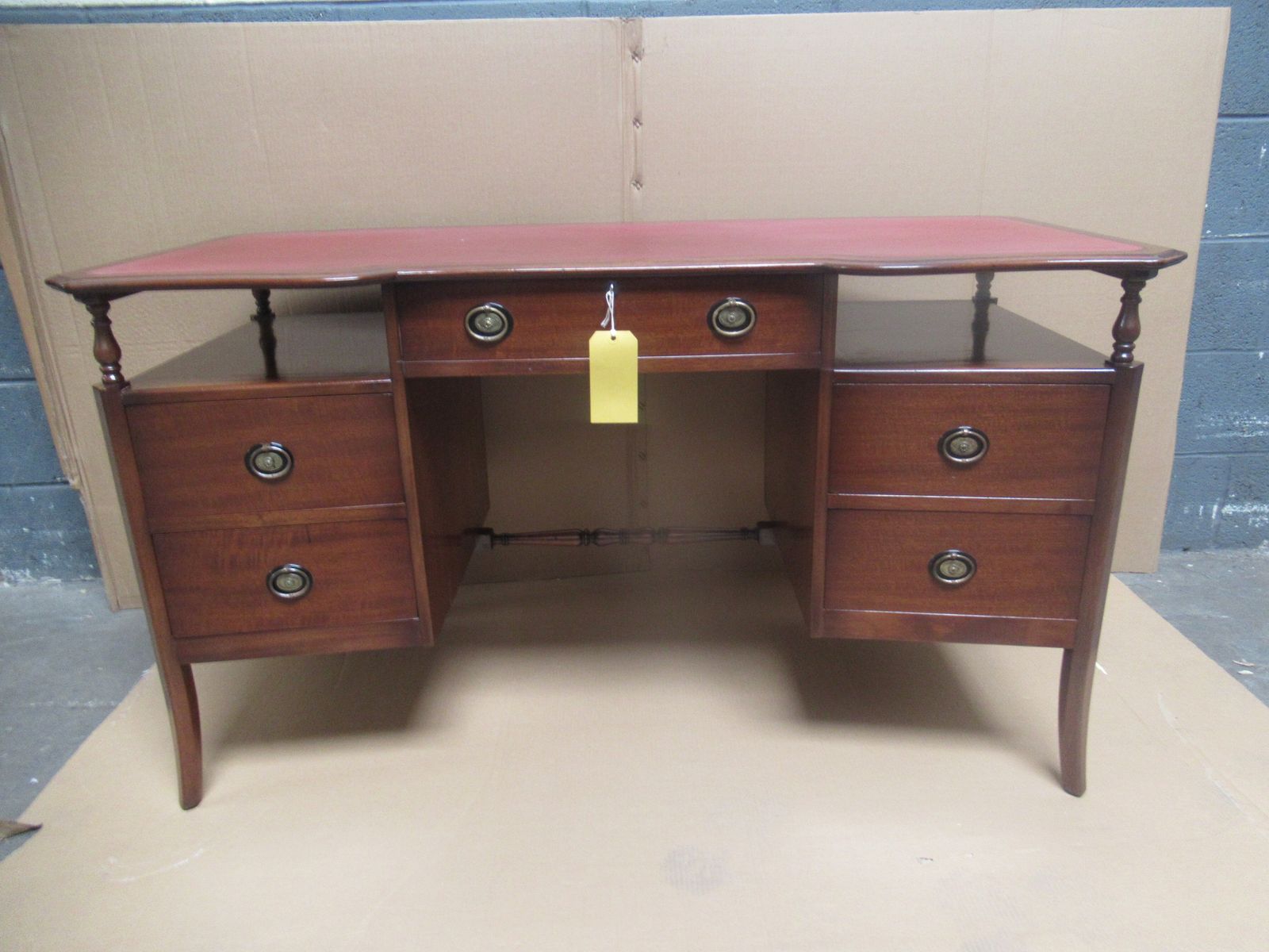 Mahogany Knee Hole Desk, 1950s