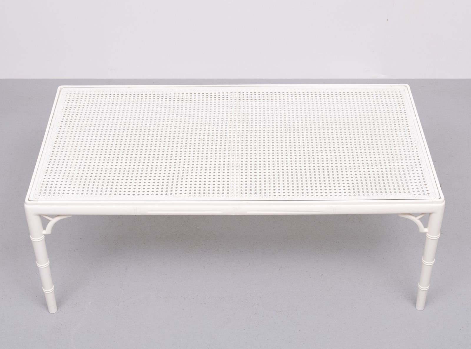 Faux Bamboo Chippendale Coffee Table 1970s France photo vinterior