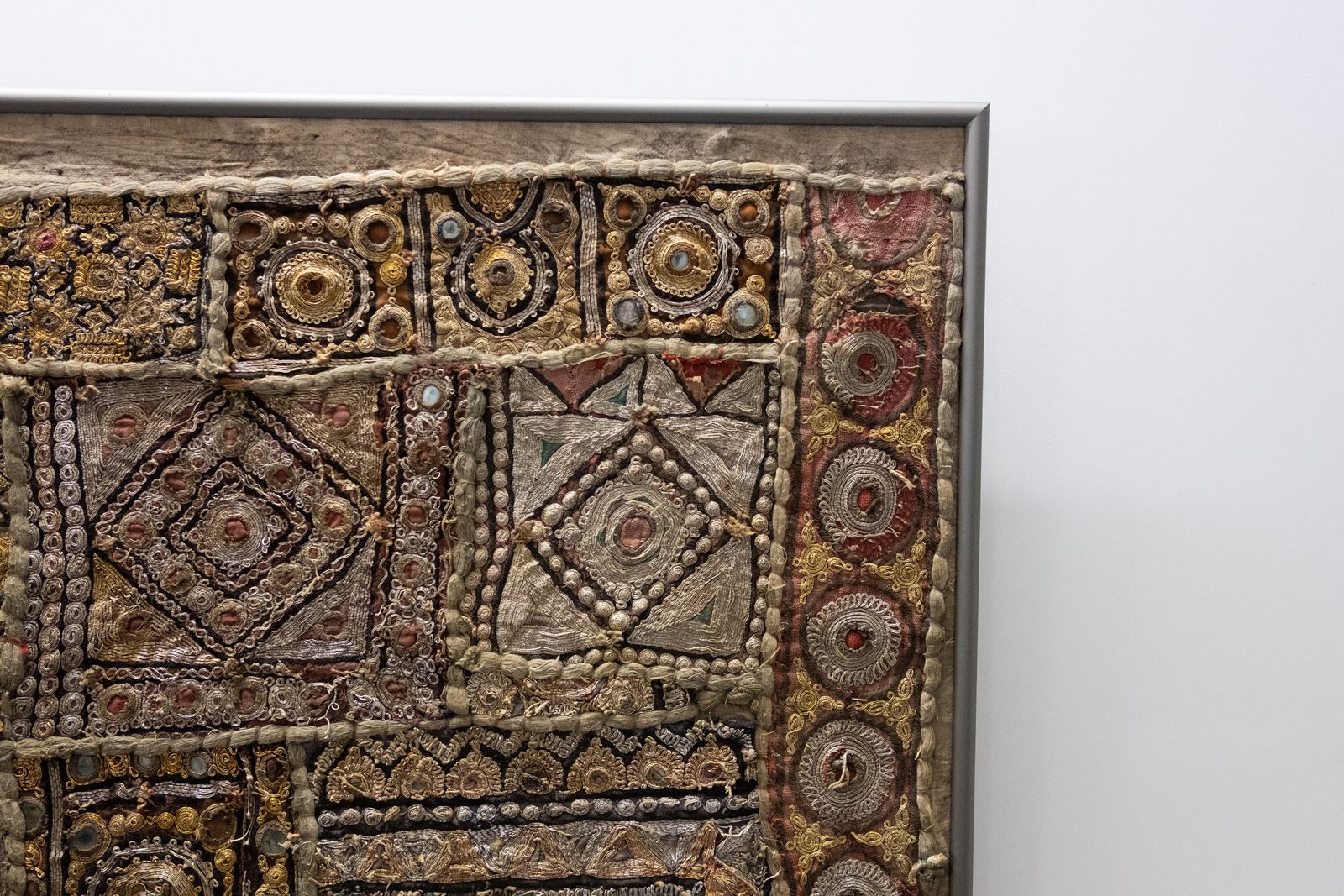 Set Of 3 Kutch Indian Embroidered Patchwork Wall Hanging photo vintage