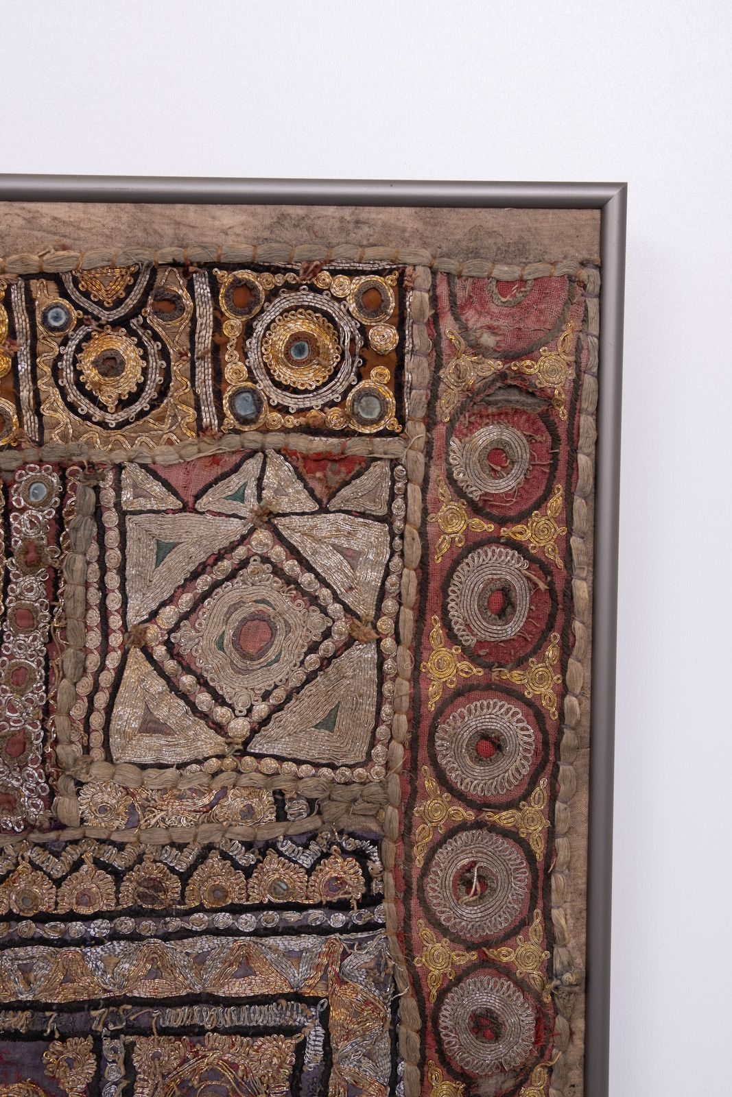 photo vinterior Set Of 3 Kutch Indian Embroidered Patchwork Wall Hanging
