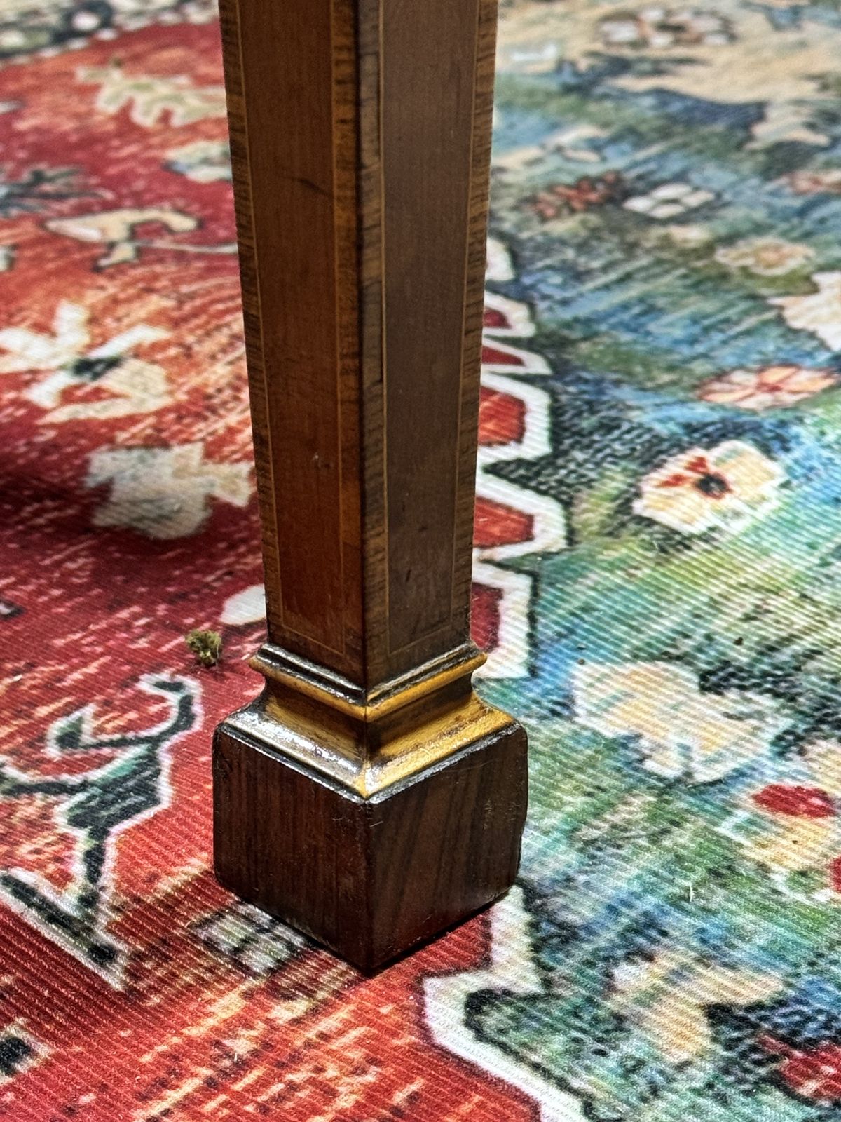 18th Century Marquetry Mahogany And Rosewood Veneer Fold Over Card Table photo Furniture