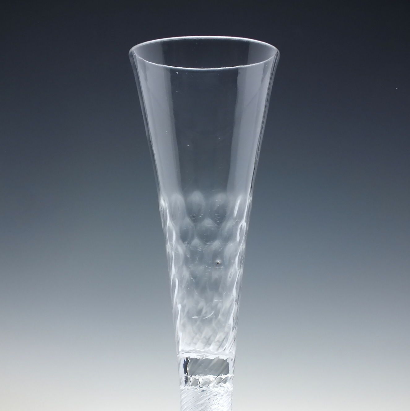 Rare Antique Georgian Air Champagne Flute Glass C1750 (8.5 Inches Tall) photo for sale