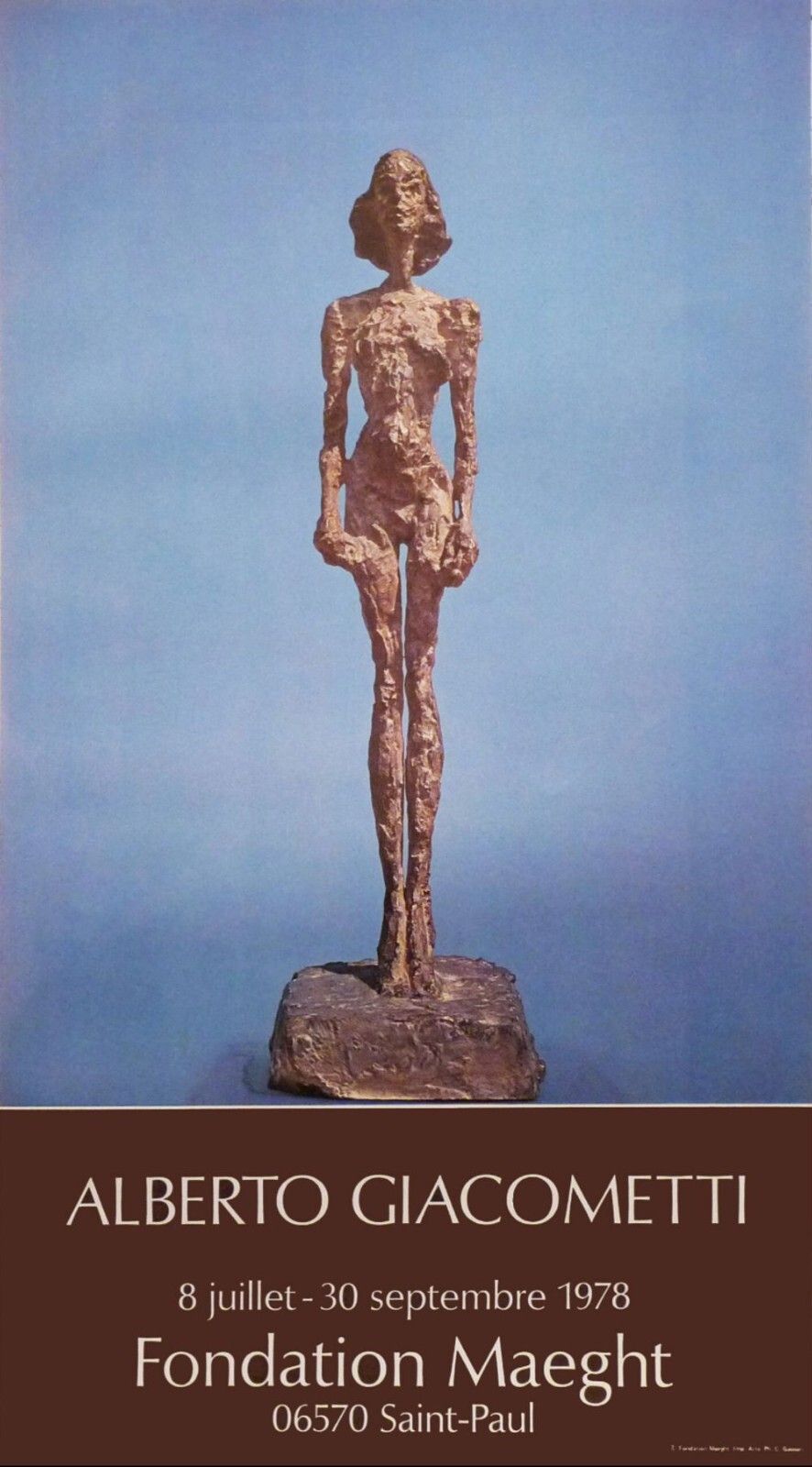Alberto Giacometti Expo 78 Maeght Foundation Posters 78x42 Cm Vintage Art
