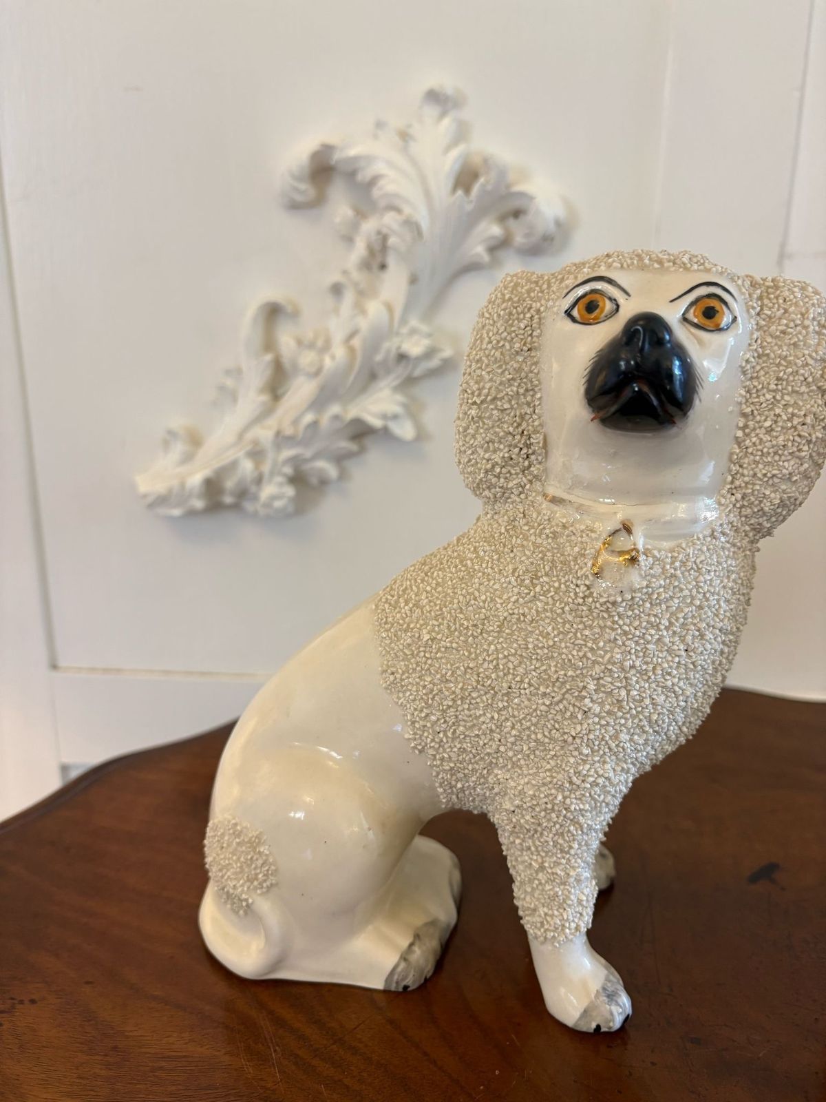 photo for sale Pair Of Antique 19th Century Quality Staffordshire Poodles