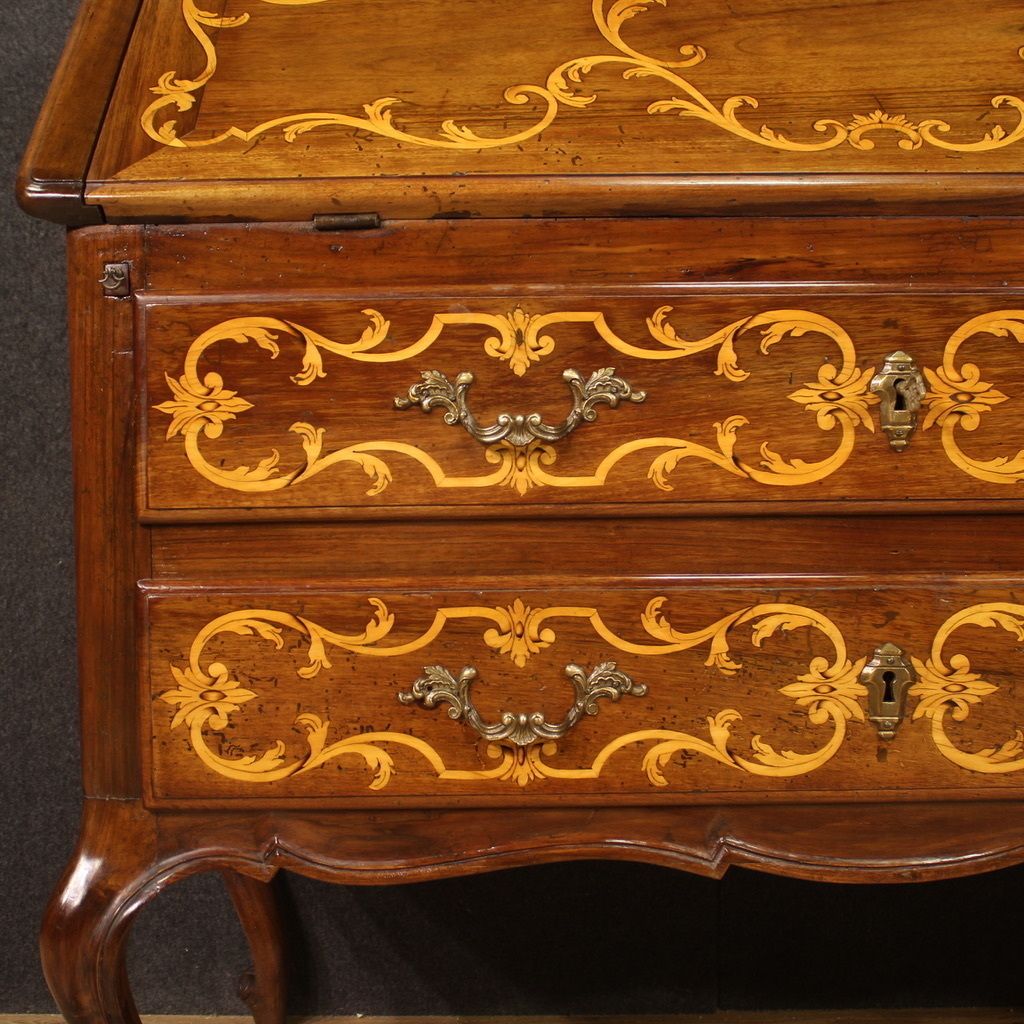 1950.0 Great Inlaid Bureau From The First Half Of The 20th Century photo