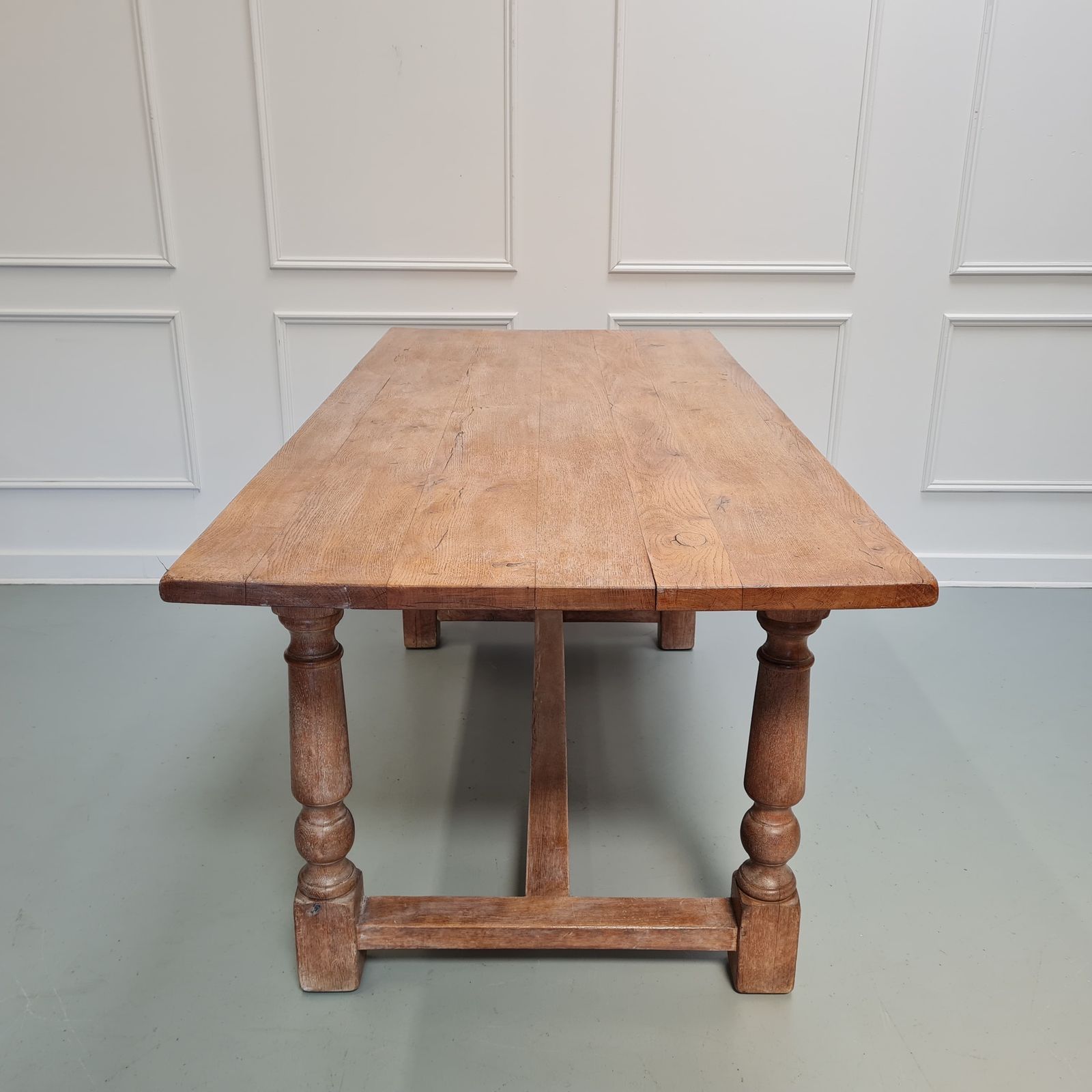 Furniture Pale Oak Antique Refectory Table C1880 Free Delivery Eng/Wales photo