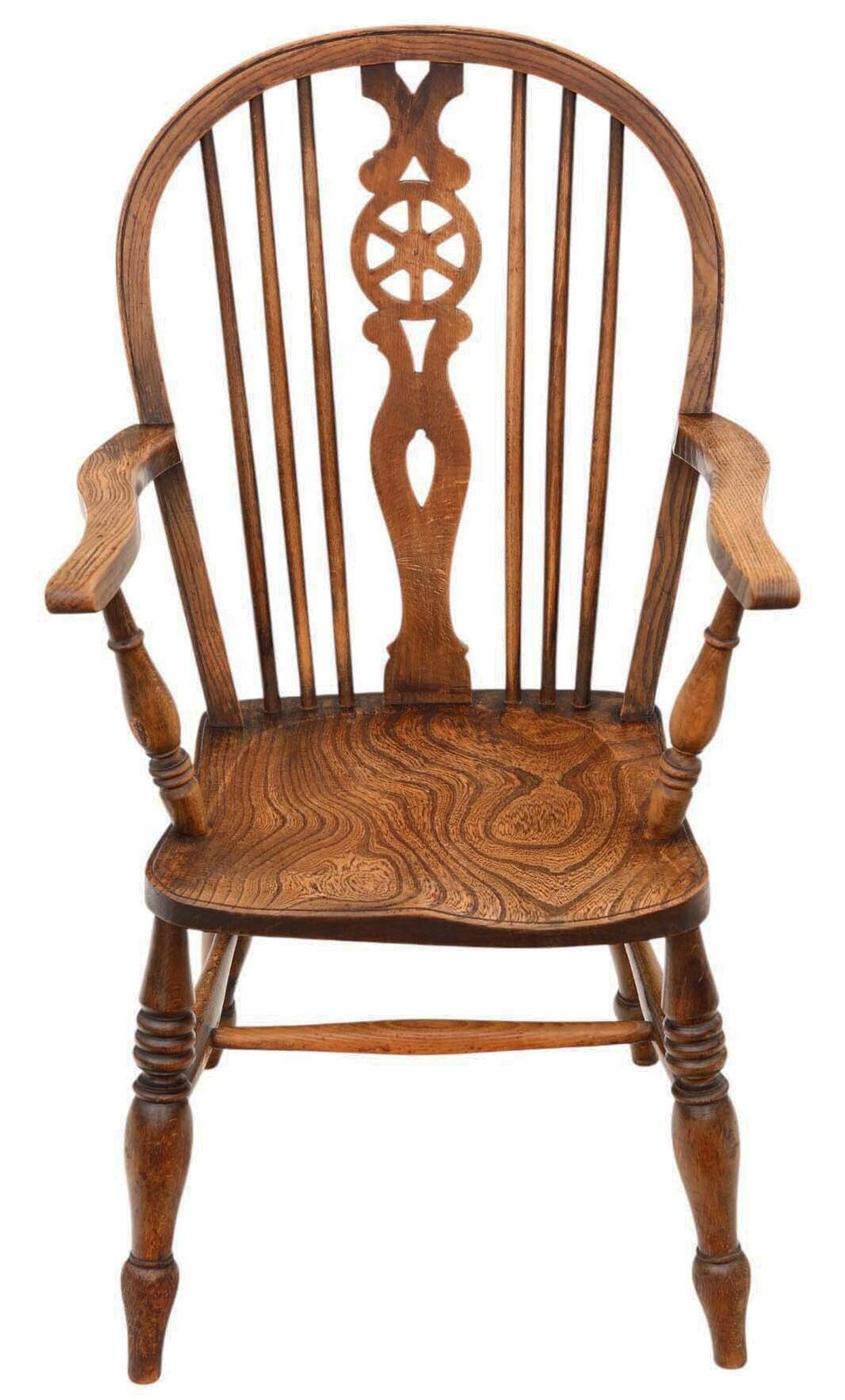 Antique Harlequin Set Of 8 (6 Plus 2) Ash Elm Beech Kitchen Dining Chairs C1910 photo Furniture