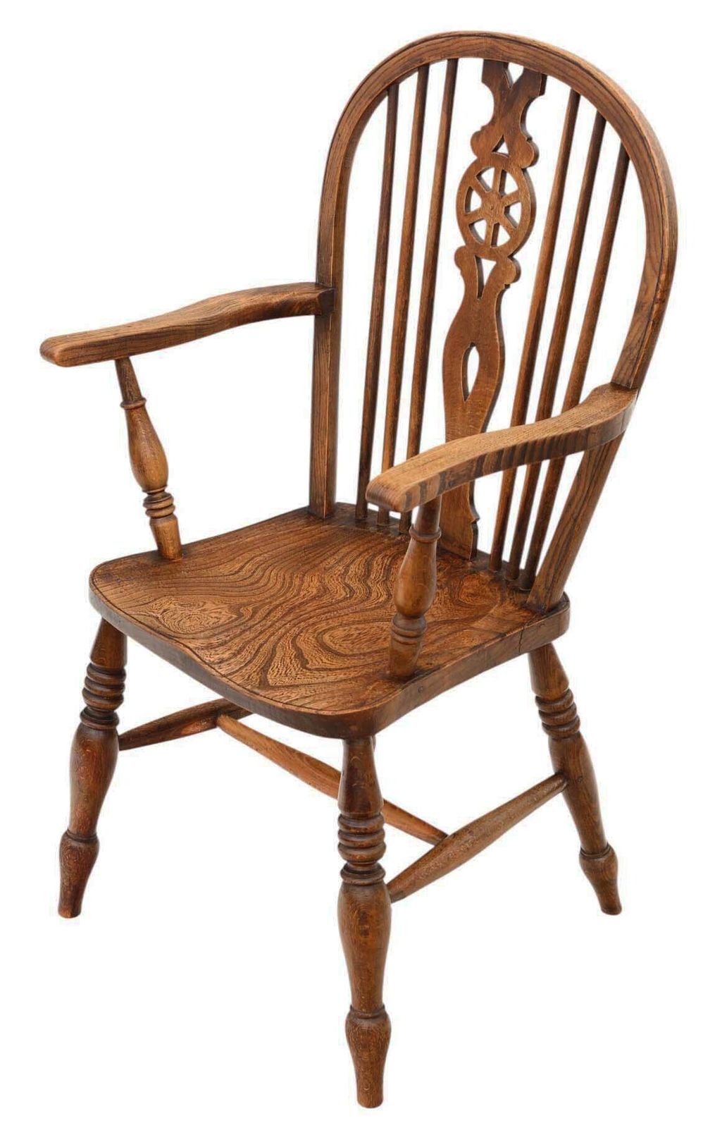 Antique Harlequin Set Of 8 (6 Plus 2) Ash Elm Beech Kitchen Dining Chairs C1910 photo 2995.0