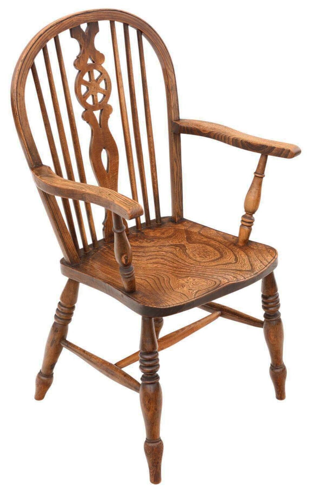 Antique Harlequin Set Of 8 (6 Plus 2) Ash Elm Beech Kitchen Dining Chairs C1910 photo vinterior
