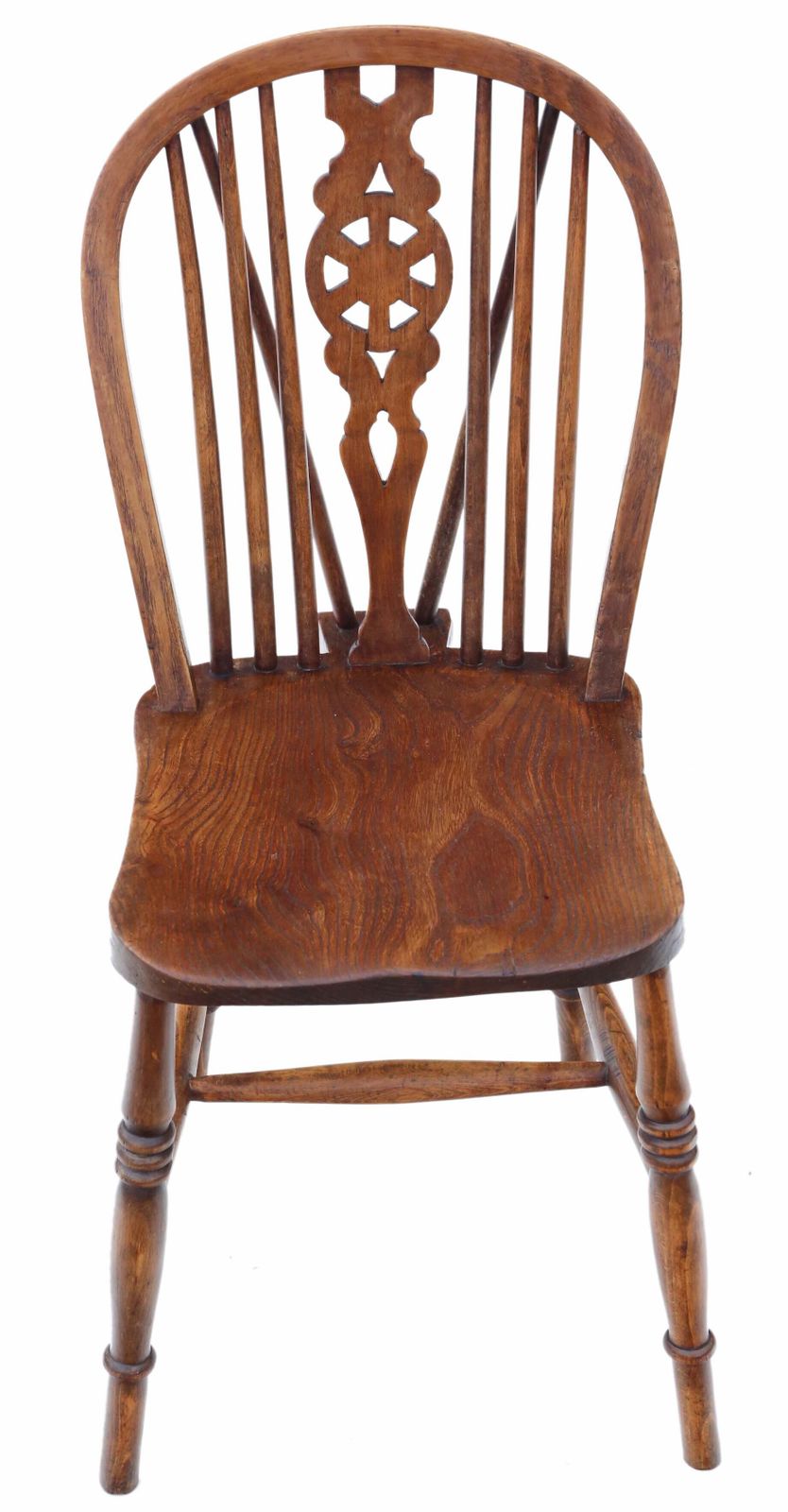 photo for sale Antique Harlequin Set Of 8 (6 Plus 2) Ash Elm Beech Kitchen Dining Chairs C1910